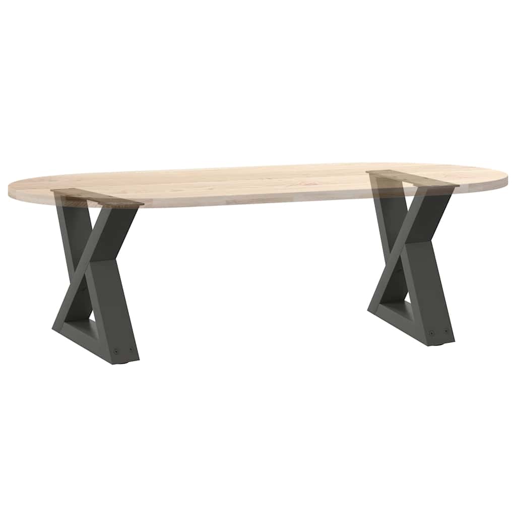 Anthracite Steel Coffee Table Legs Set of 2, Adjustable 30-31.3 cm