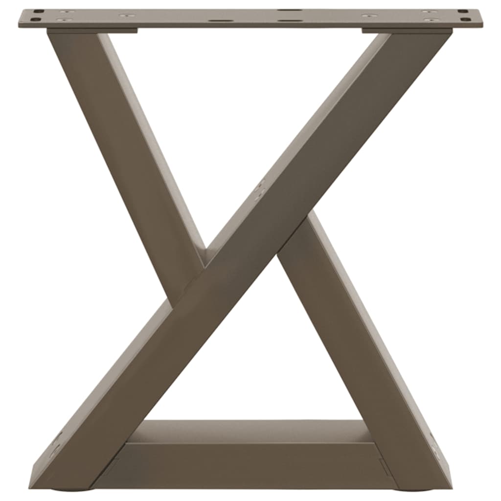 Natural Steel Coffee Table Legs, Set of 2, Adjustable 30-31.3 cm