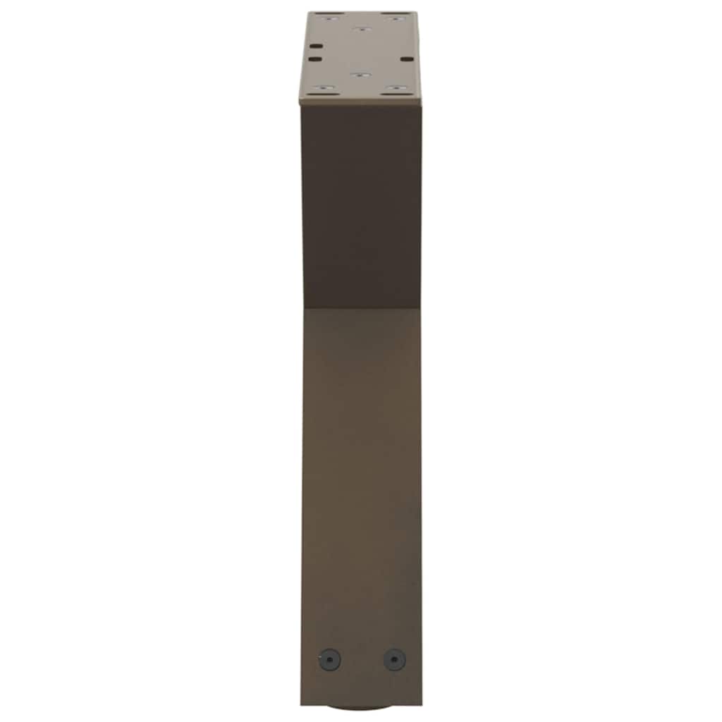 Natural Steel Coffee Table Legs, Set of 2, Adjustable 30-31.3 cm