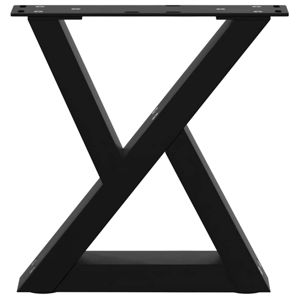 Black Steel Coffee Table Legs 2 pcs, Adjustable 40x(30-31.3) cm