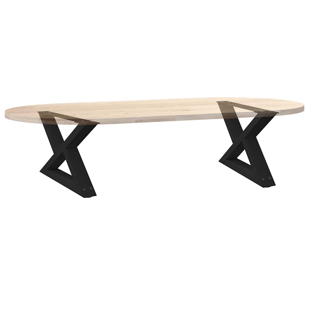 Black Steel Coffee Table Legs 2 pcs, Adjustable 50x(30-31.3) cm