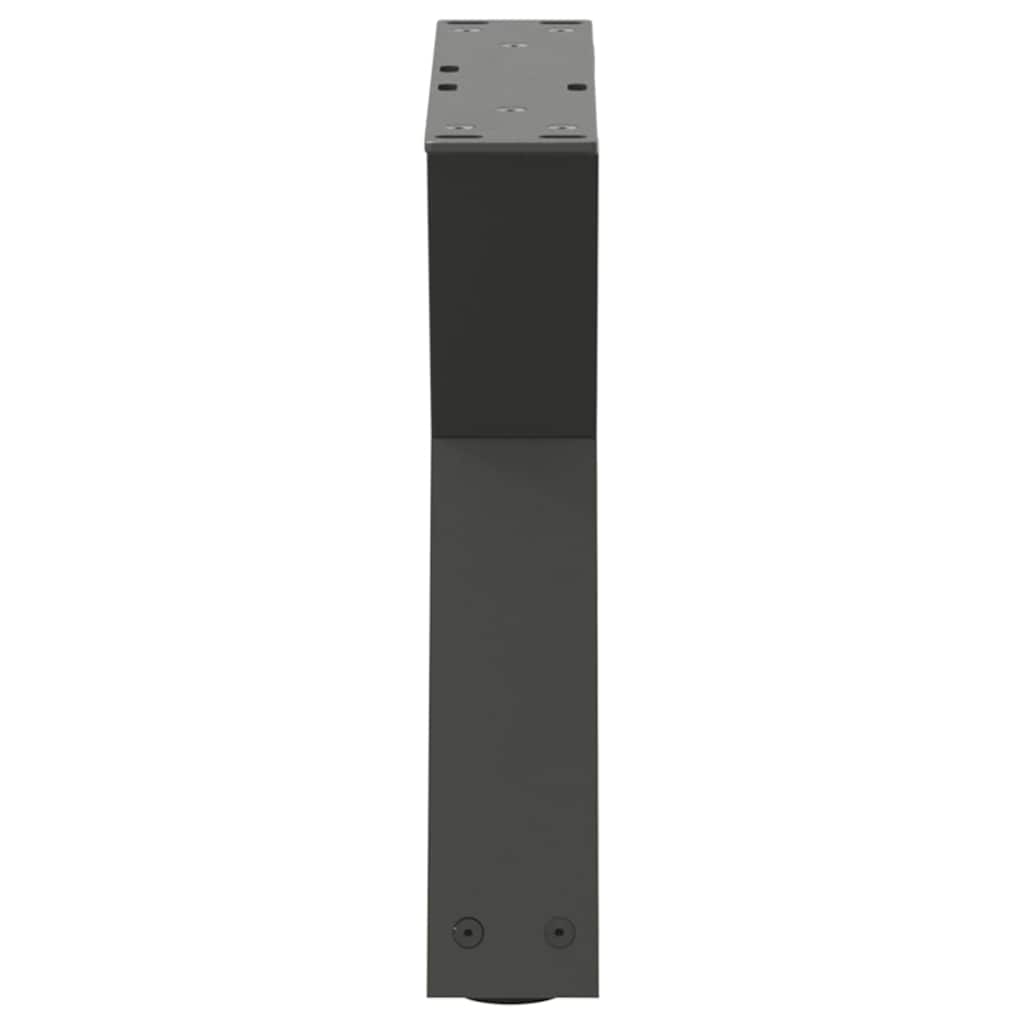Anthracite Steel Coffee Table Legs Set of 2, Adjustable 50x30-31.3 cm