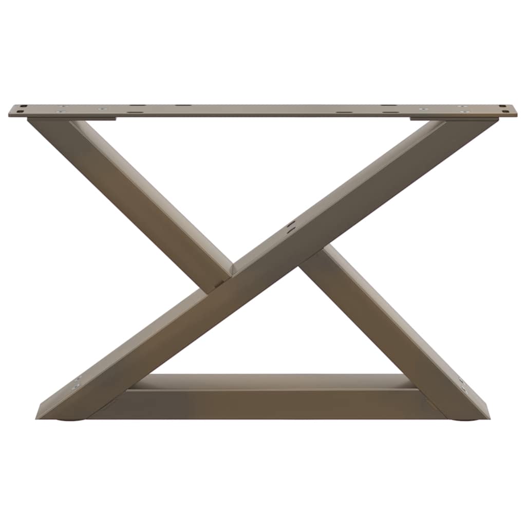Natural Steel Coffee Table Legs 2 pcs, Adjustable 50x(30-31.3) cm