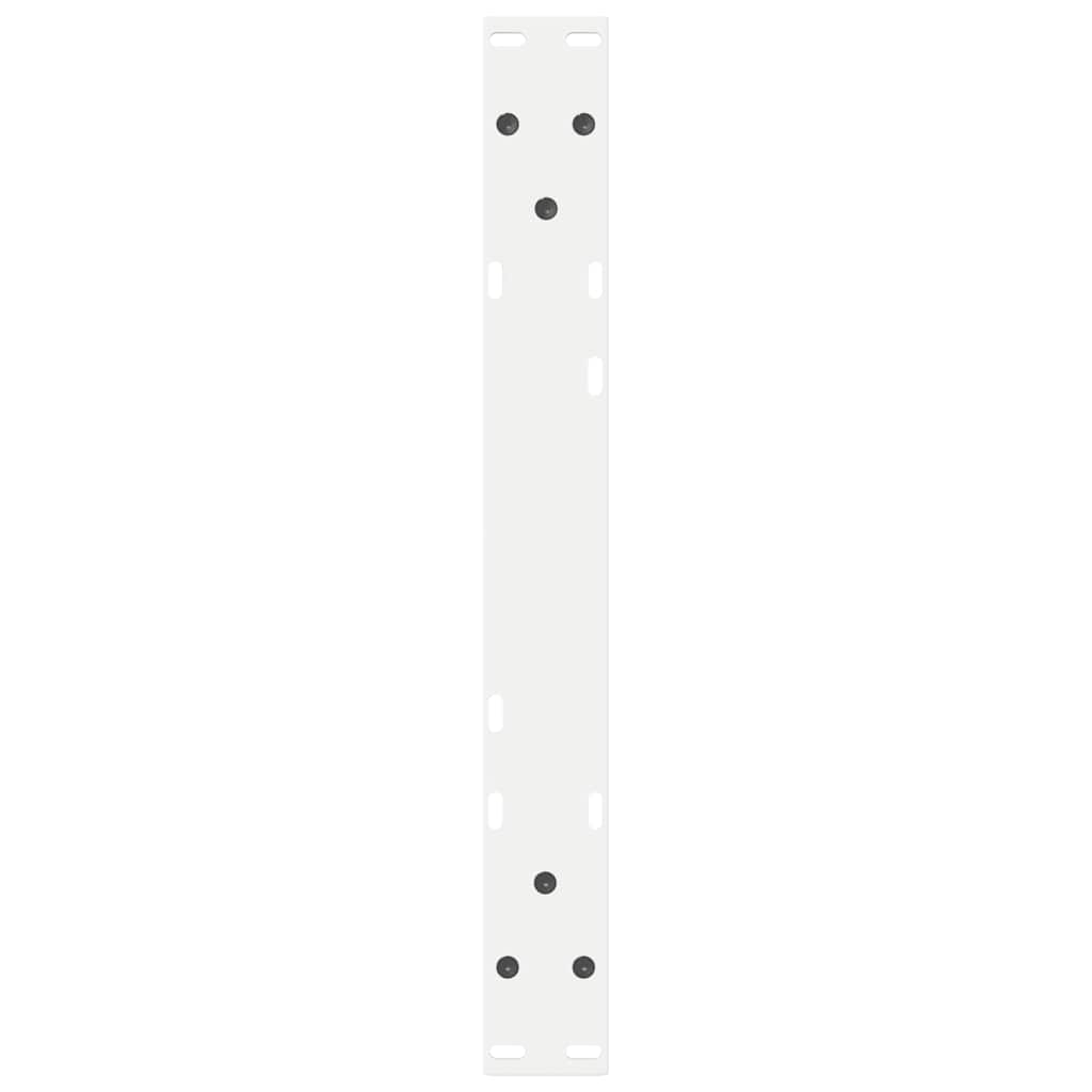 White Steel Coffee Table Legs 2pcs 60x(30-31.3)cm Durable Design