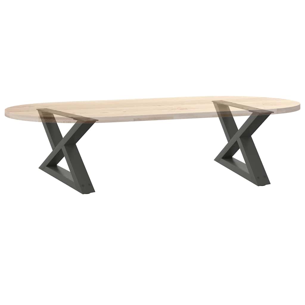 Anthracite Steel Coffee Table Legs, 2 Pcs, Adjustable, 60x30-31.3 cm