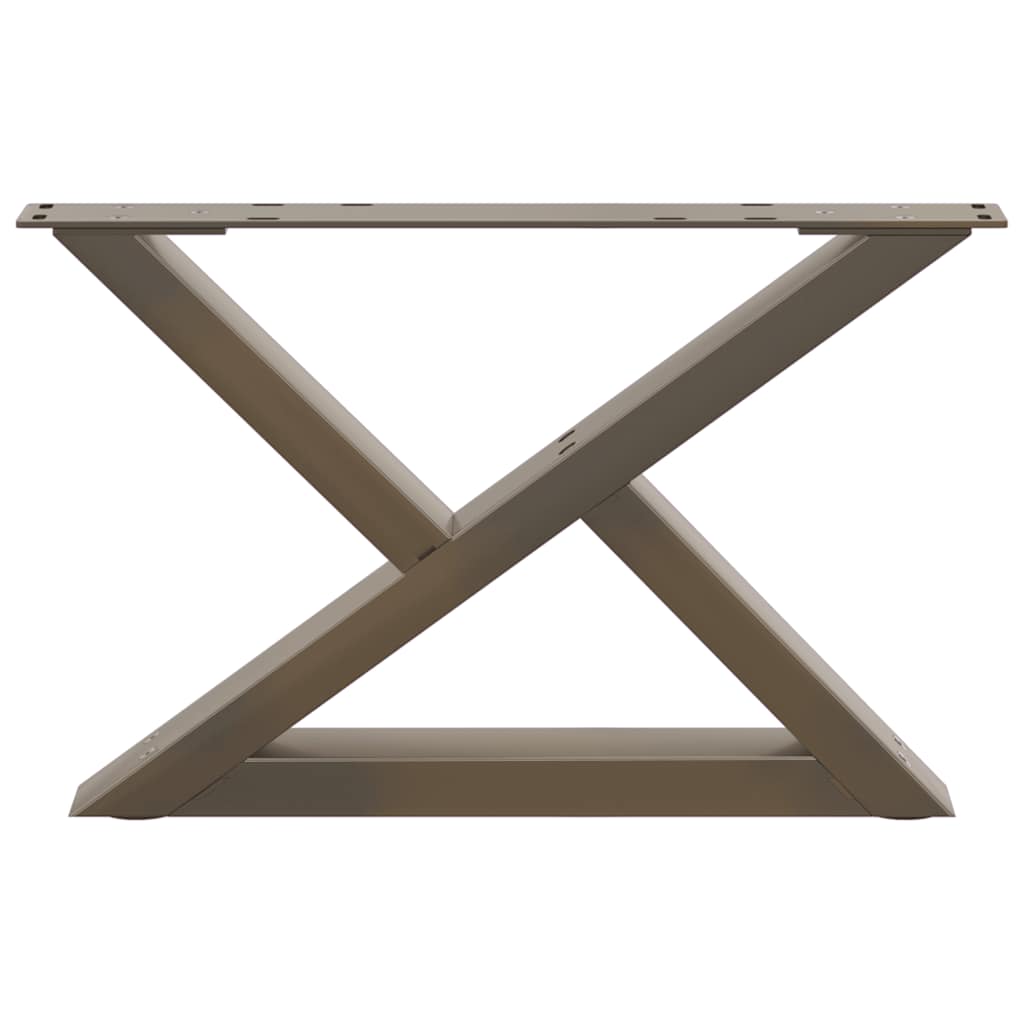 Natural Steel Coffee Table Legs 2 pcs, Adjustable 60x(30-31.3) cm