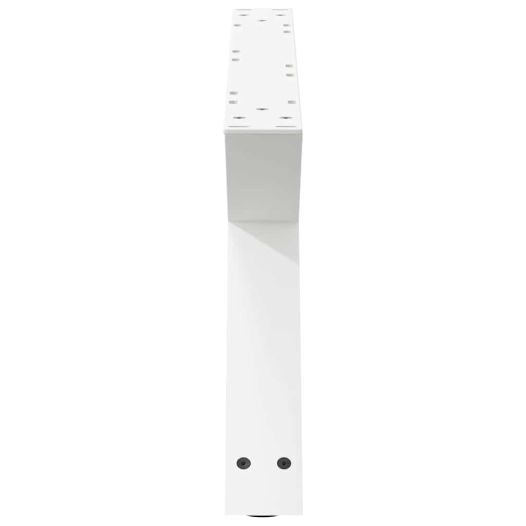 White Steel Coffee Table Legs, Set of 2, Adjustable 70cm