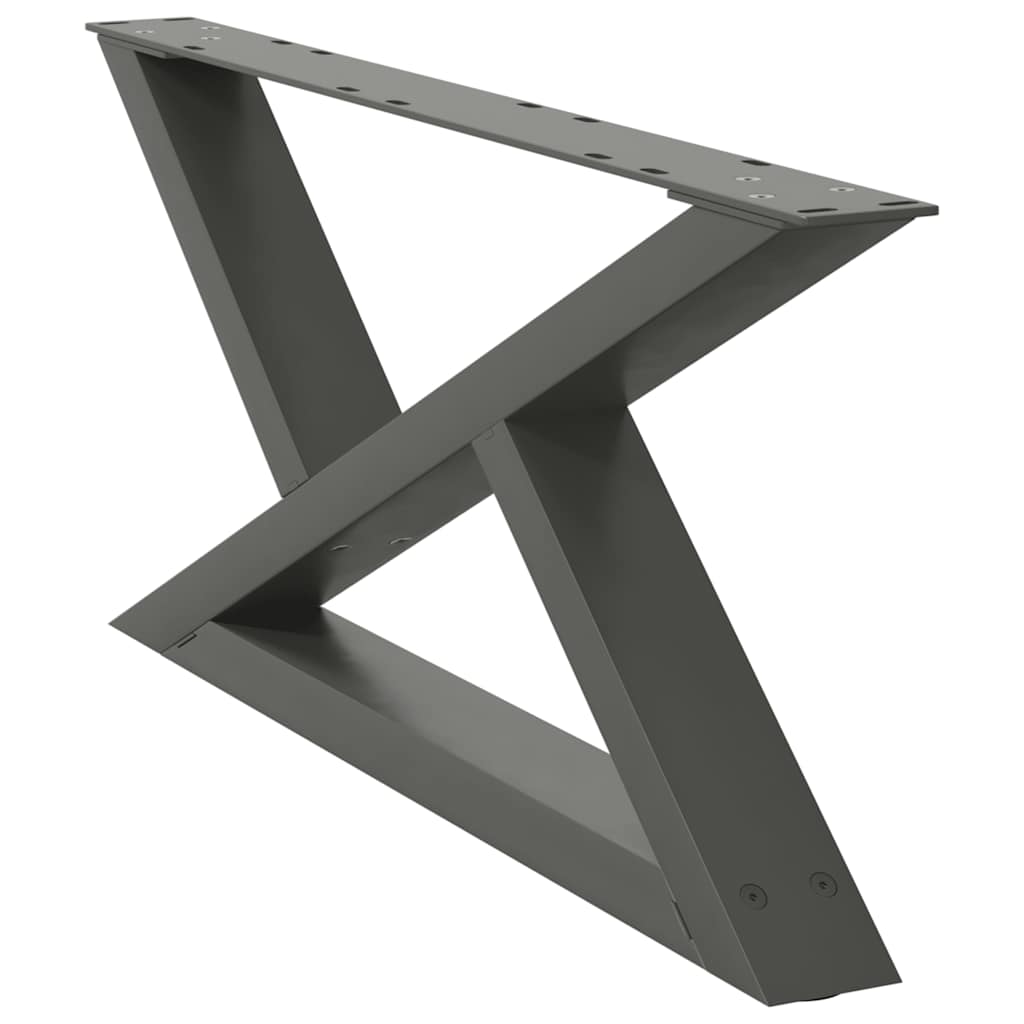 Anthracite Steel Coffee Table Legs 2pcs Adjustable 70x(30-31.3) cm