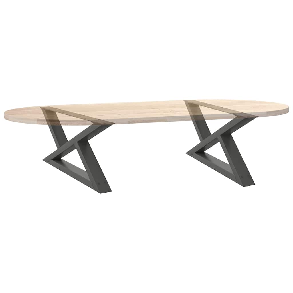 Anthracite Steel Coffee Table Legs 2pcs Adjustable 70x(30-31.3) cm
