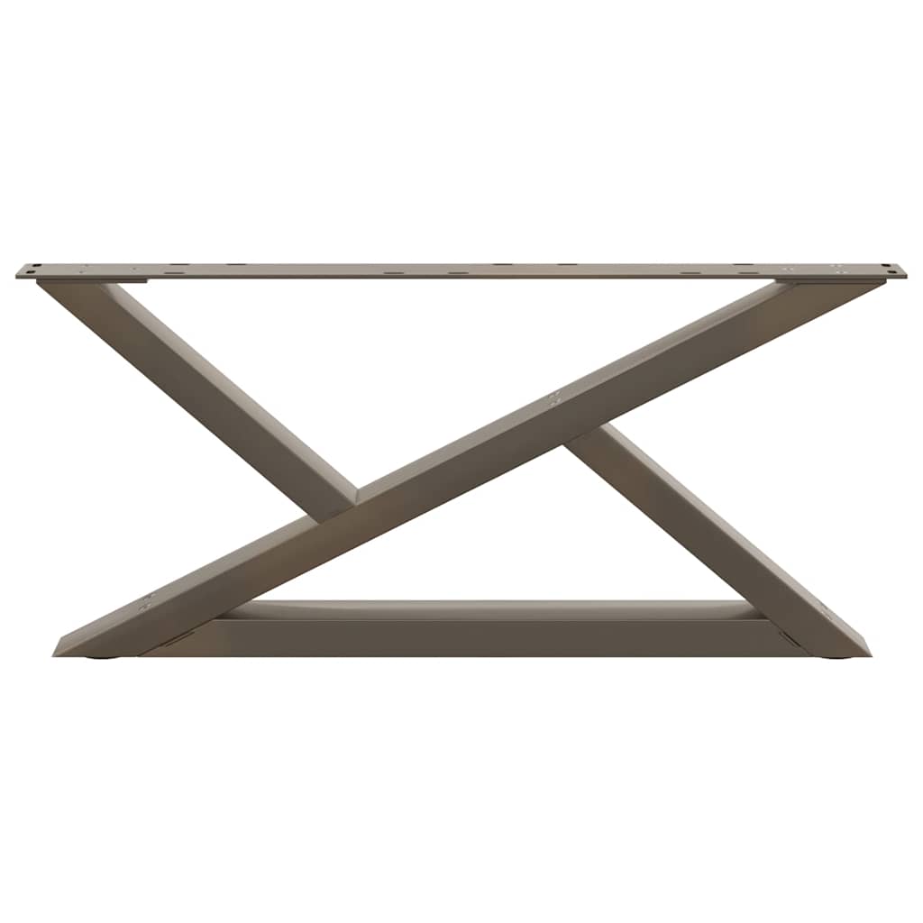 Natural Steel Coffee Table Legs 2-Pc Set, Adjustable 70x31 cm