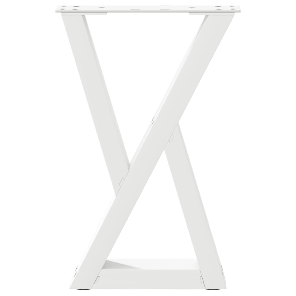 White Steel Coffee Table Legs Set - Adjustable 28x(42-43.3) cm, 2 pcs