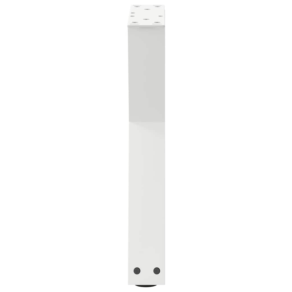 White Steel Coffee Table Legs Set - Adjustable 28x(42-43.3) cm, 2 pcs