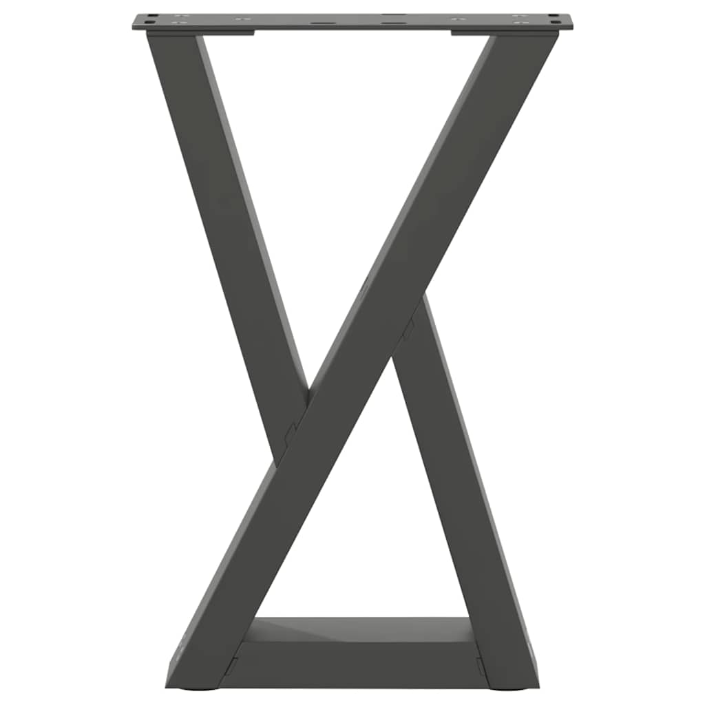 Anthracite Steel Coffee Table Legs 2pcs, Adjustable 28x(42-43.3)cm