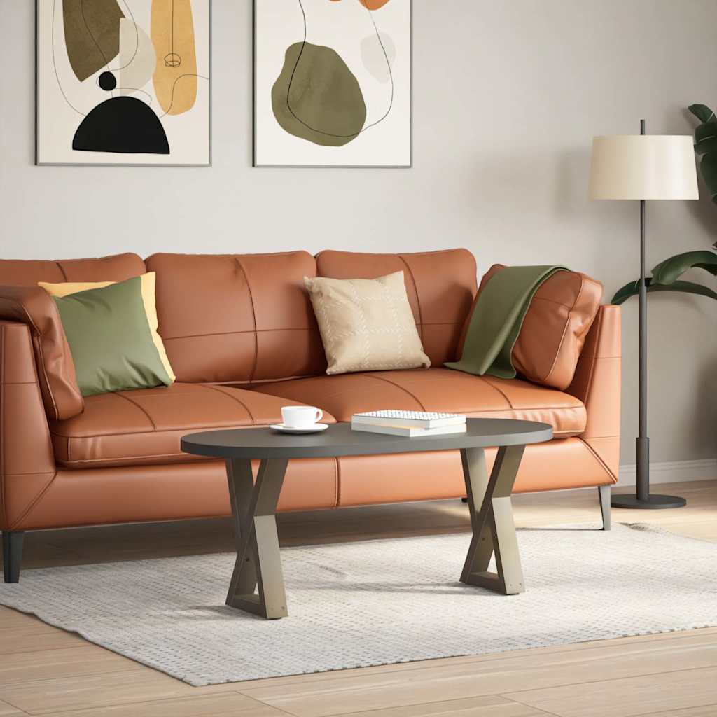 Natural Steel Coffee Table Legs, 2 pcs, Adjustable Height 28x(42-43.3) cm