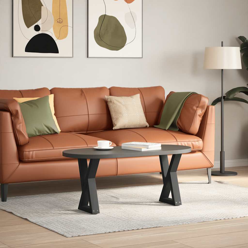 Black Steel Coffee Table Legs - 2 pcs, Adjustable 38x(42-43.3) cm