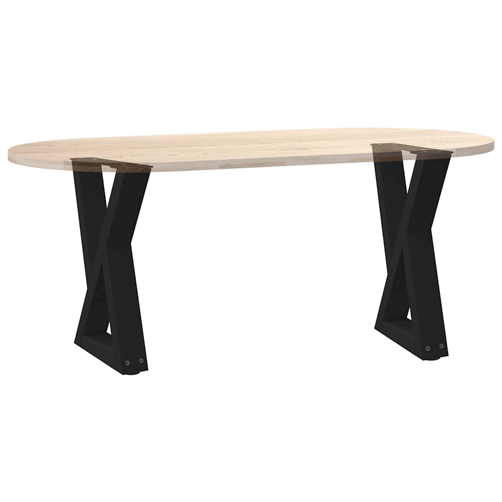 Black Steel Coffee Table Legs - 2 pcs, Adjustable 38x(42-43.3) cm