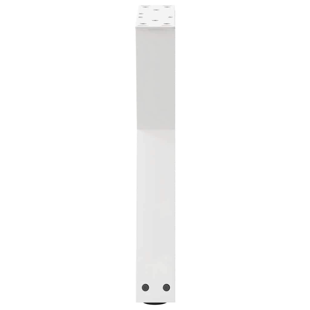 White Steel Coffee Table Legs, 2 Pcs, Adjustable Height 38x(42-43.3) cm