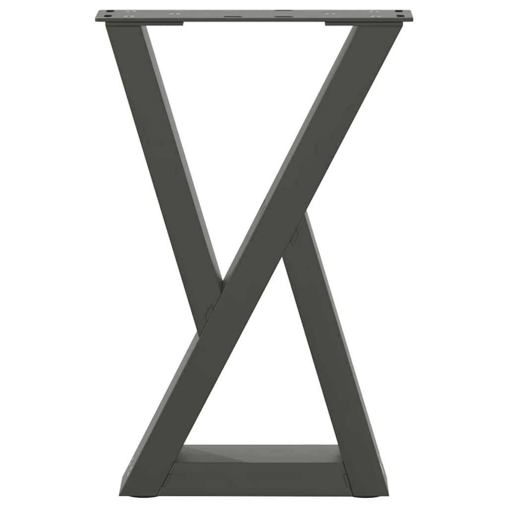 Anthracite Steel Coffee Table Legs 2 pcs Adjustable 38x(42-43.3) cm