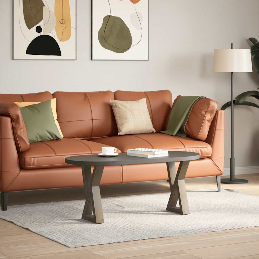 Natural Steel Coffee Table Legs 2 pcs, Adjustable 38x(42-43.3) cm