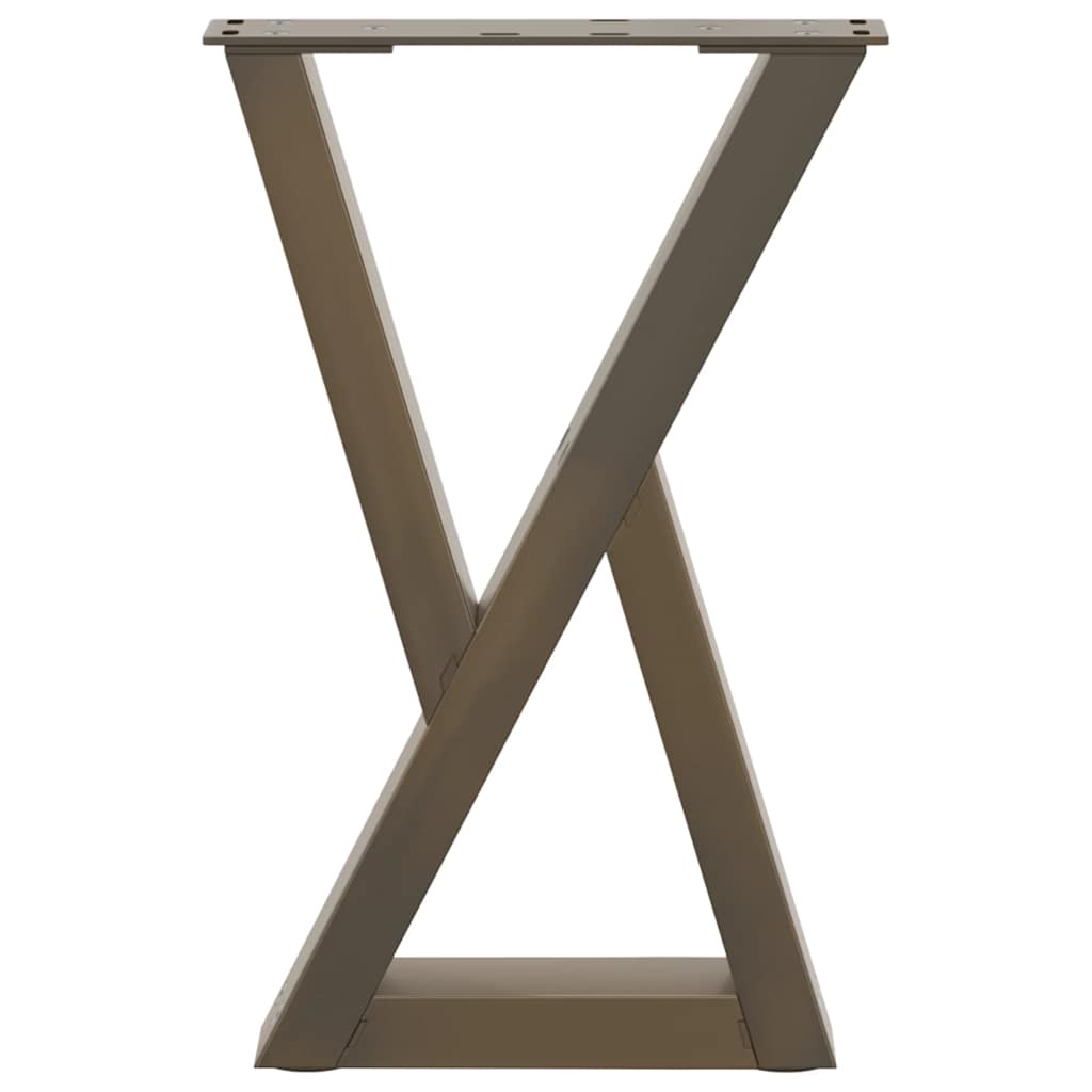 Natural Steel Coffee Table Legs 2 pcs, Adjustable 38x(42-43.3) cm