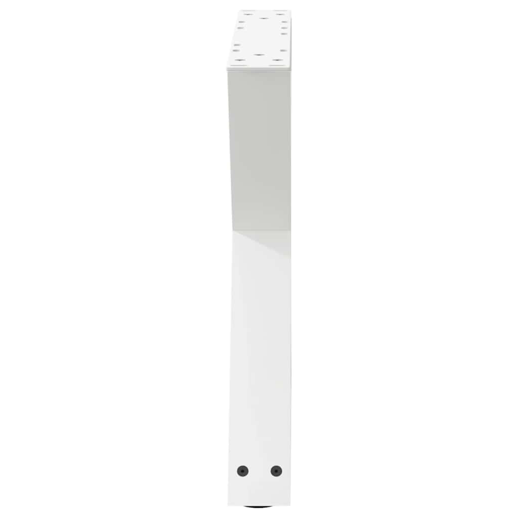 White Steel Coffee Table Legs (2 pcs) - Adjustable, 50x(42-43.3) cm