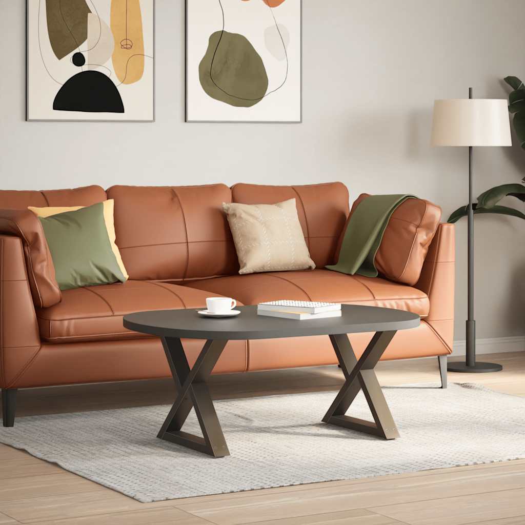 Natural Steel Coffee Table Legs, 2 Pcs, Adjustable 50x(42-43.3) cm