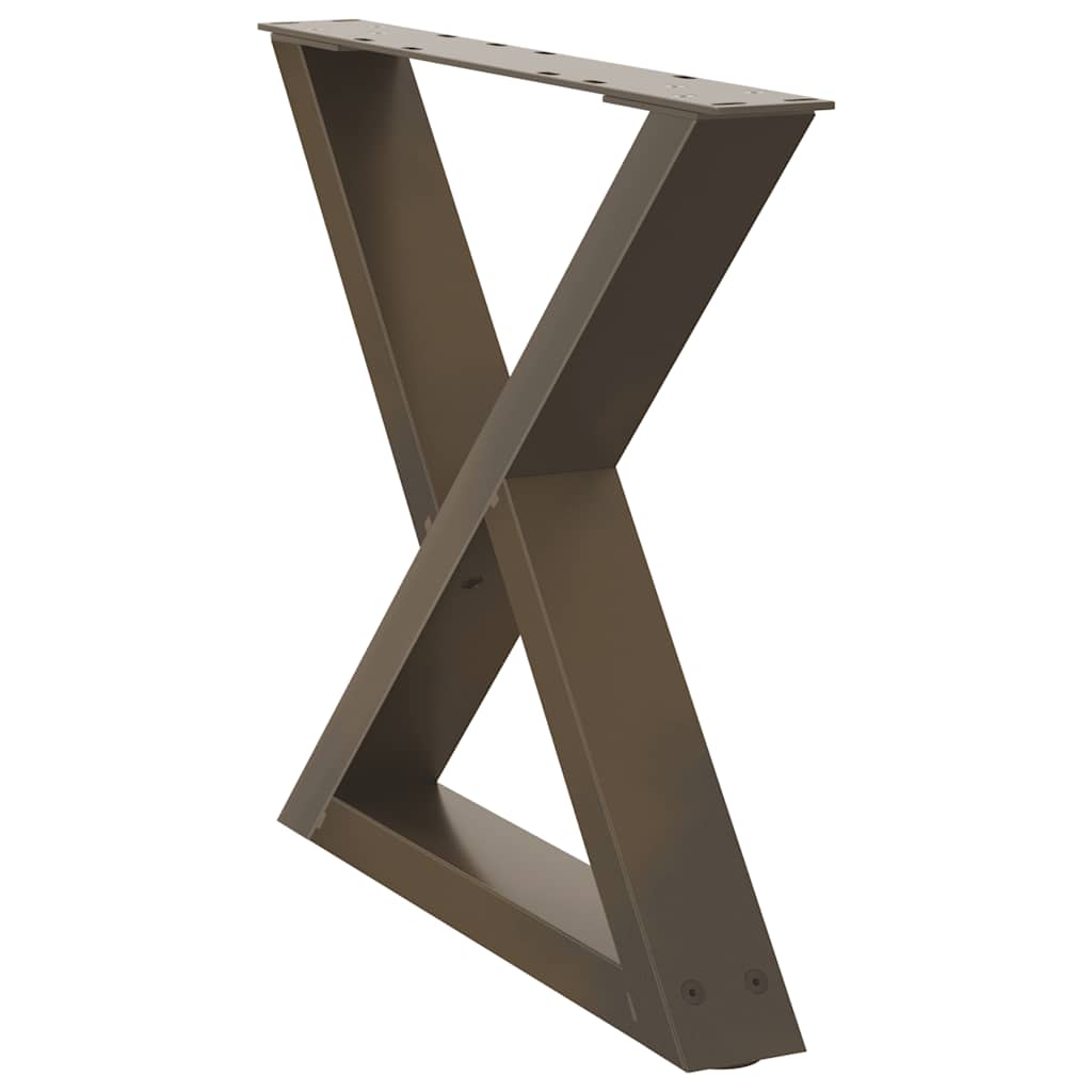 Natural Steel Coffee Table Legs, 2 Pcs, Adjustable 50x(42-43.3) cm