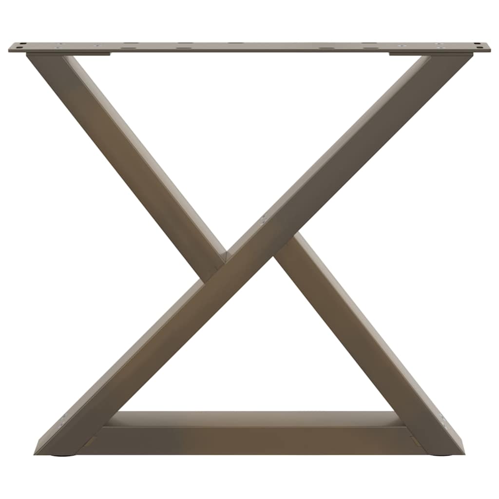 Natural Steel Coffee Table Legs, 2 Pcs, Adjustable 50x(42-43.3) cm