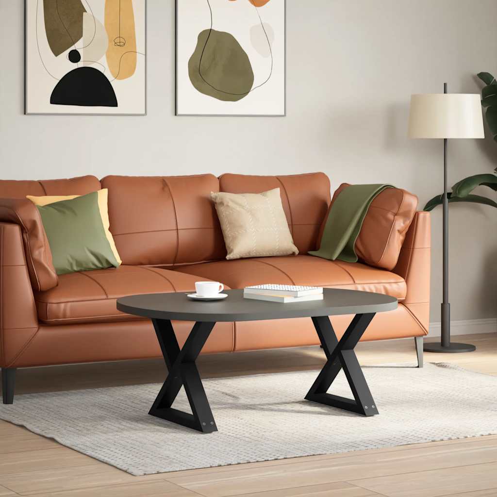 Black Steel Coffee Table Legs 2 Pcs, Adjustable 60x(42-43.3) cm