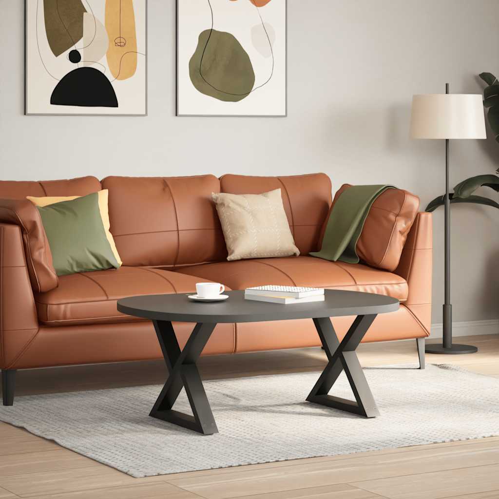 Anthracite Steel Coffee Table Legs 2pcs 60x(42-43.3) cm Adjustable