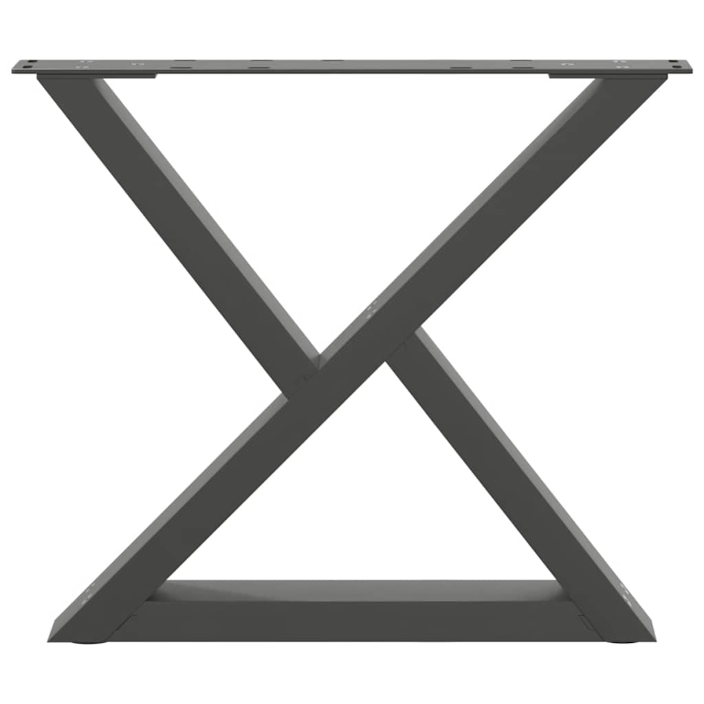 Anthracite Steel Coffee Table Legs 2pcs 60x(42-43.3) cm Adjustable