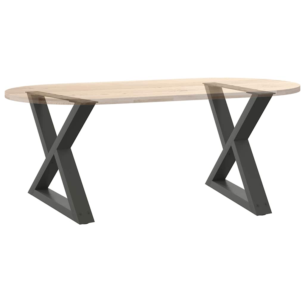 Anthracite Steel Coffee Table Legs 2pcs 60x(42-43.3) cm Adjustable