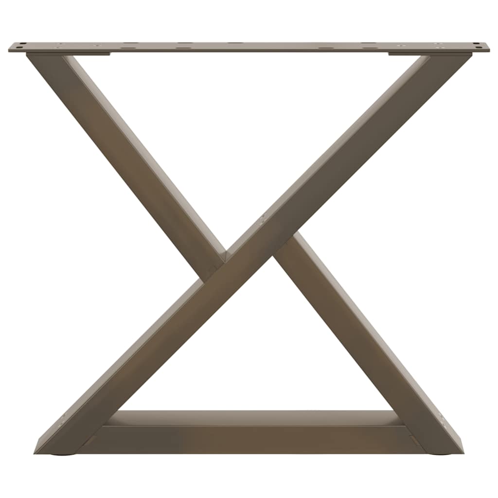 Natural Steel Coffee Table Legs, 2 Pcs, Adjustable (42-43.3cm)