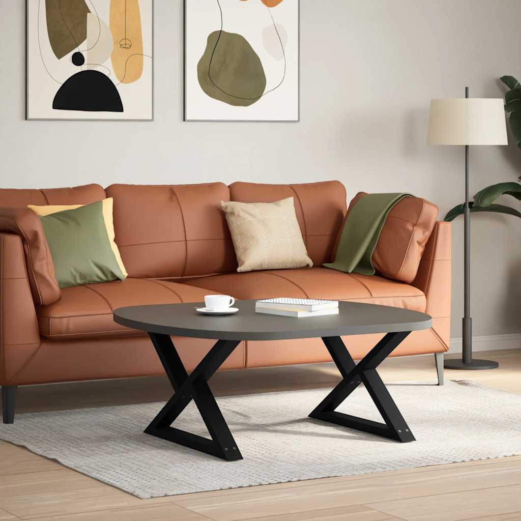 Black Steel Coffee Table Legs (2 pcs) Adjustable 70x(42-43.3) cm