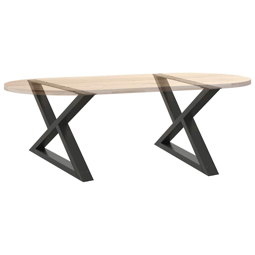 Anthracite Steel Coffee Table Legs 2 pcs - Adjustable Height 70 cm