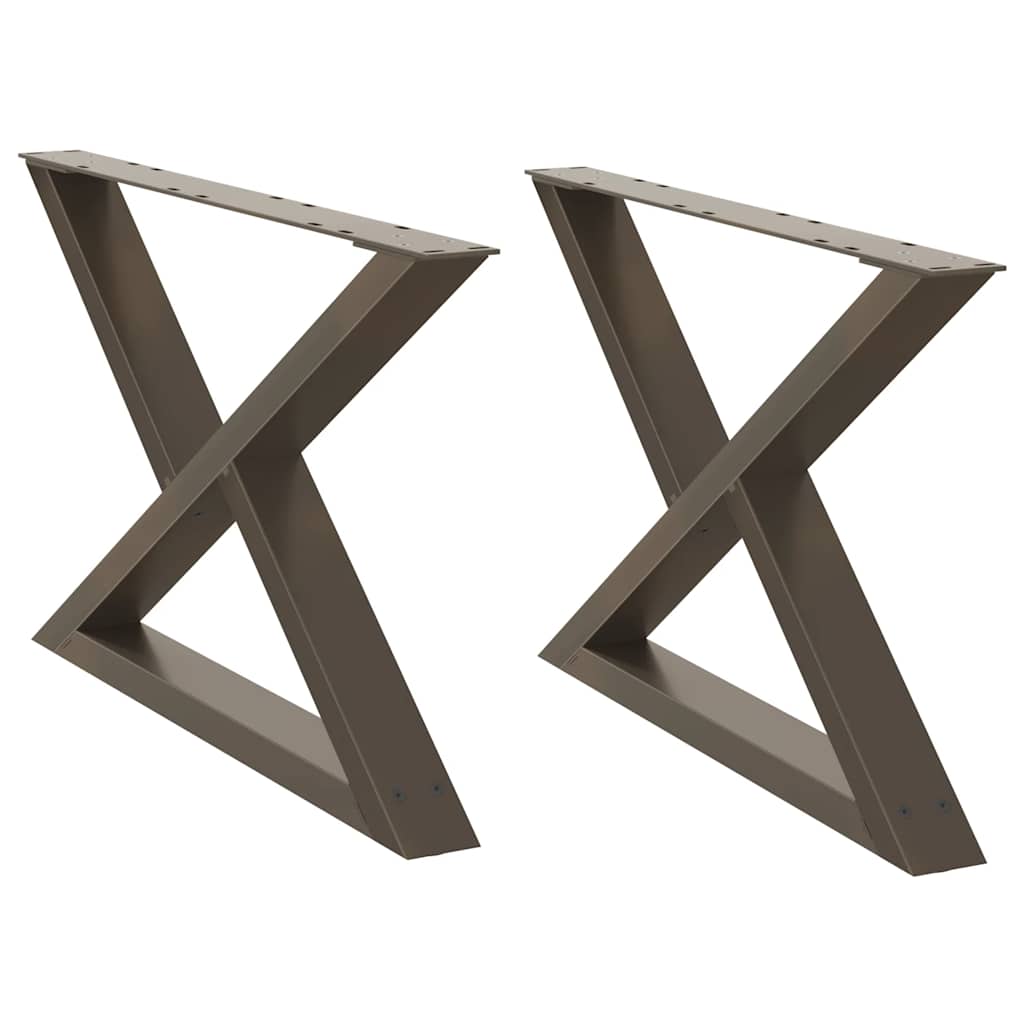 Natural Steel Coffee Table Legs, 2pcs, Adjustable Height, 70cm
