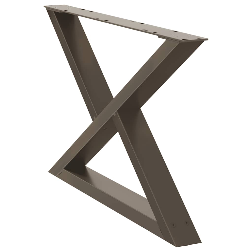 Natural Steel Coffee Table Legs, 2pcs, Adjustable Height, 70cm