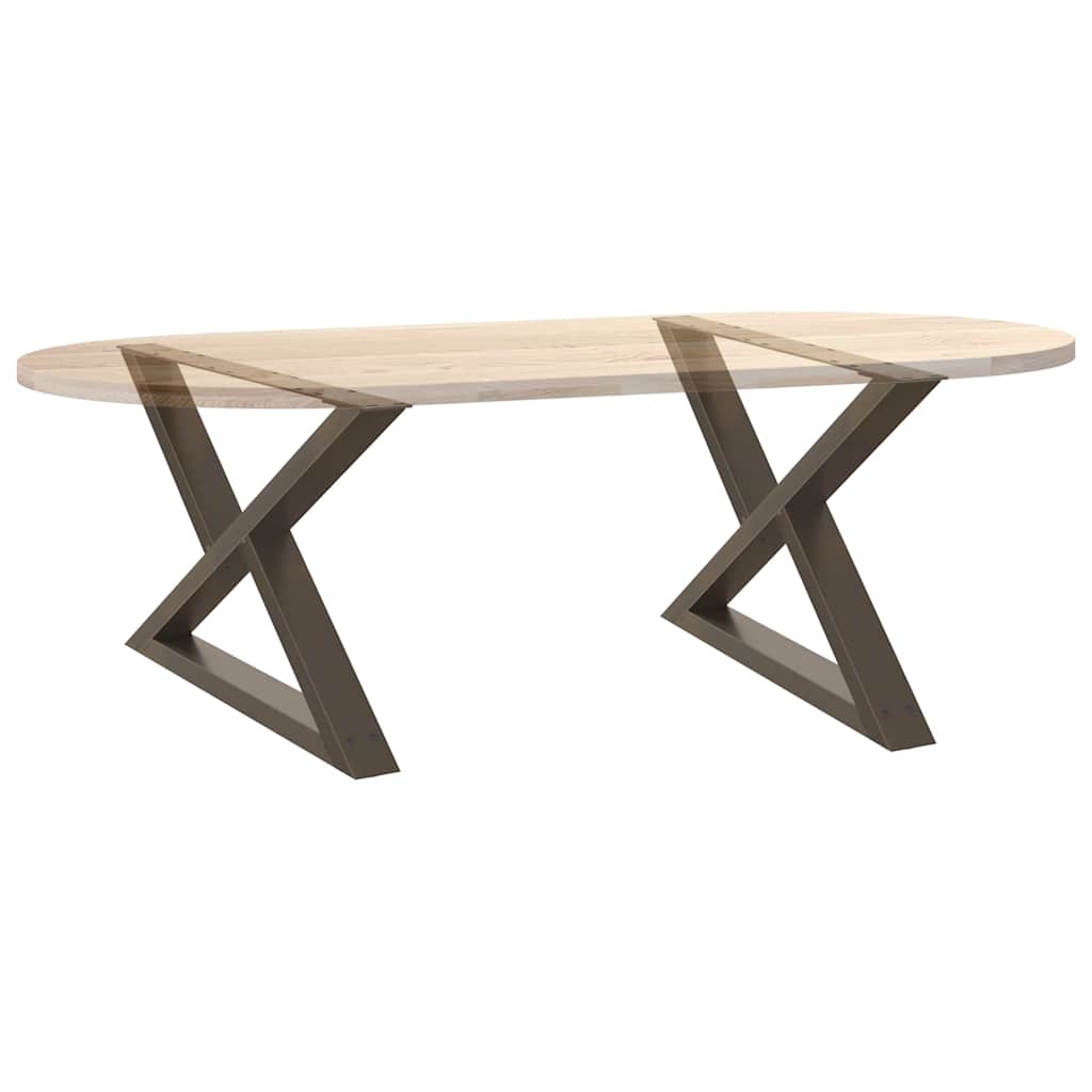Natural Steel Coffee Table Legs, 2pcs, Adjustable Height, 70cm