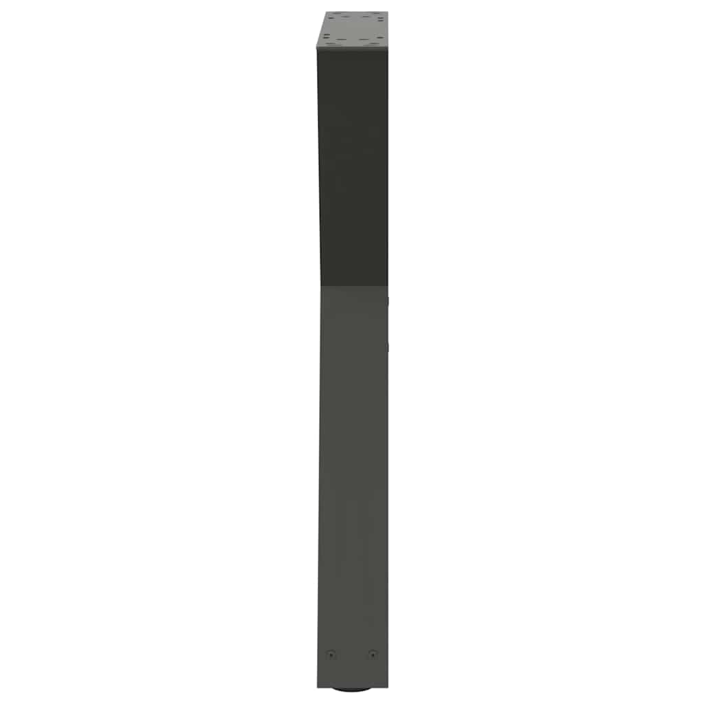 Anthracite Steel Dining Table Legs 2 pcs, Adjustable 50x(72-73.3)cm
