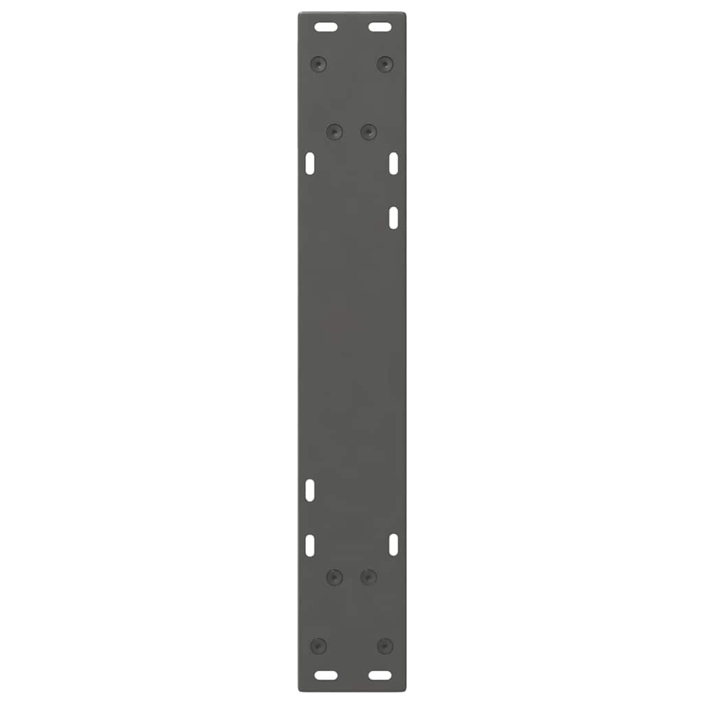 Anthracite Steel Dining Table Legs 2 pcs, Adjustable 50x(72-73.3)cm