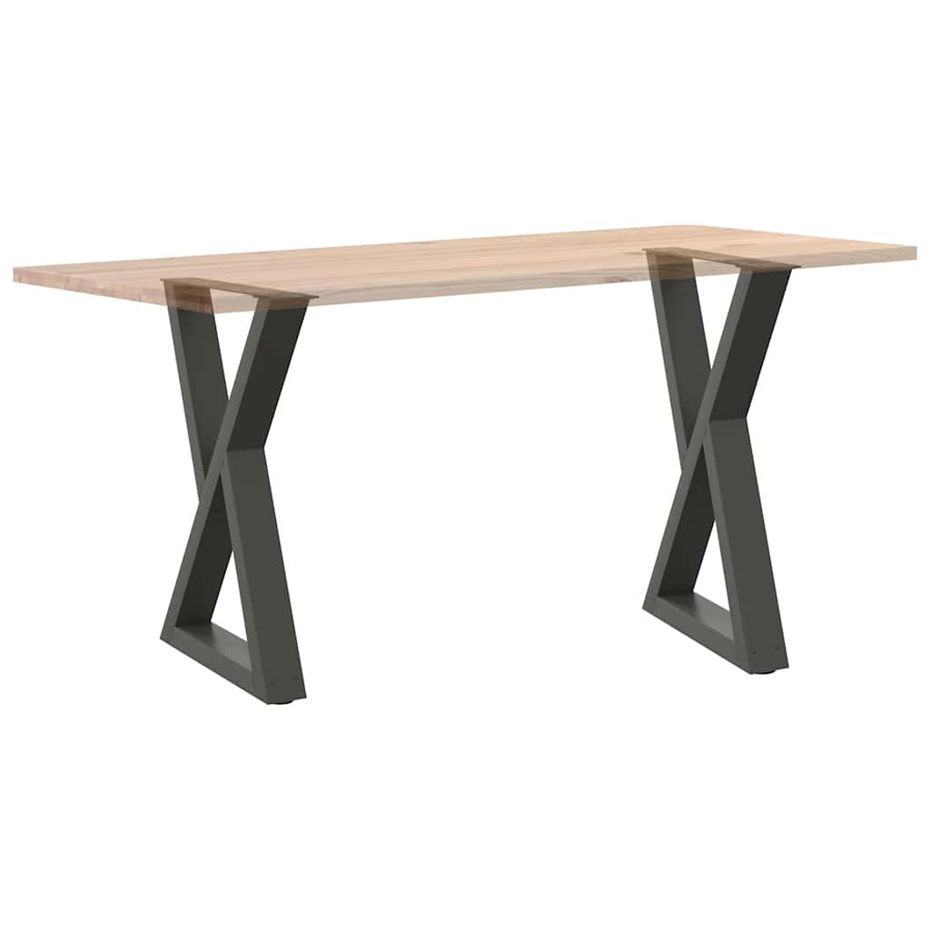 Anthracite Steel Dining Table Legs 2 pcs, Adjustable 50x(72-73.3)cm