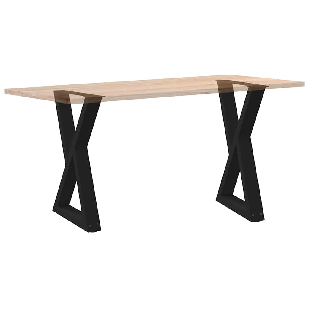 Black Steel Dining Table Legs 2pcs, Adjustable 60x(72-73.3) cm