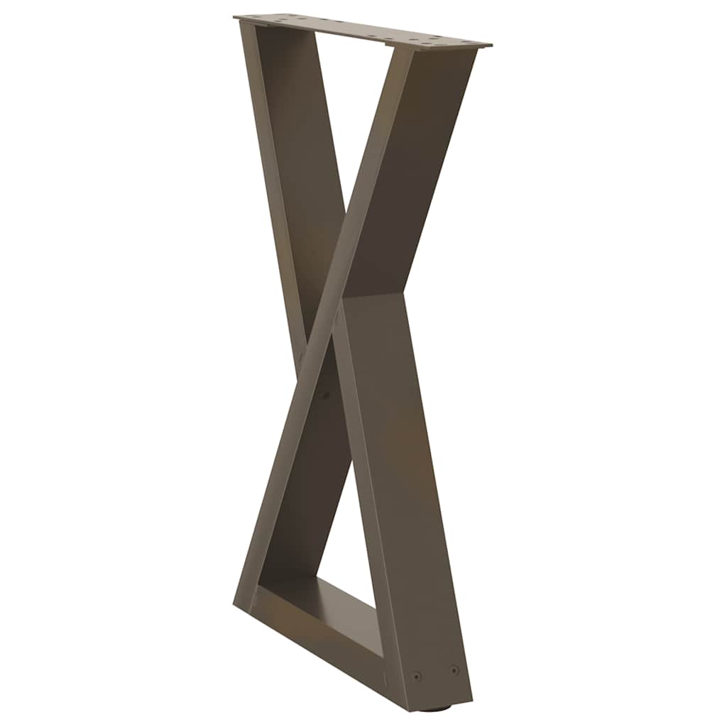 Natural Steel Dining Table Legs, 2 pcs, Adjustable 60x(72-73.3) cm