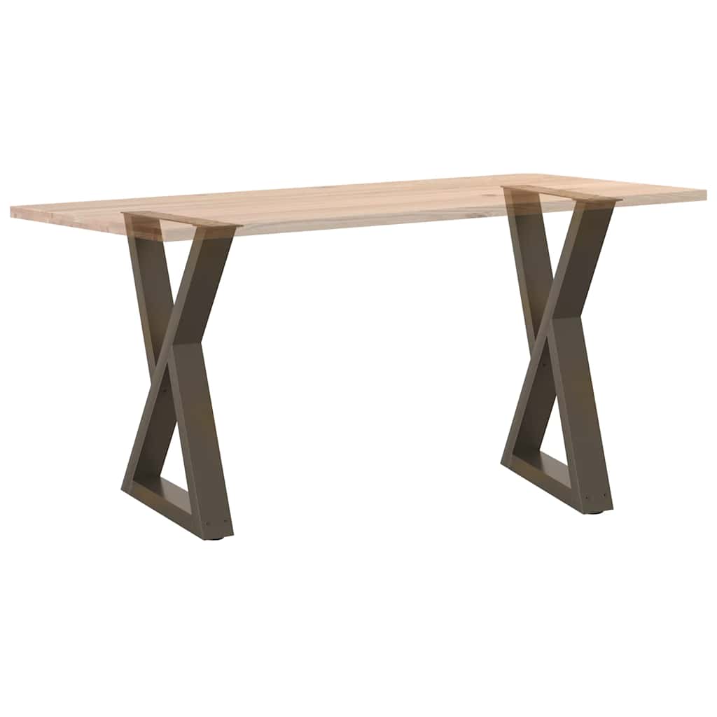 Natural Steel Dining Table Legs, 2 pcs, Adjustable 60x(72-73.3) cm