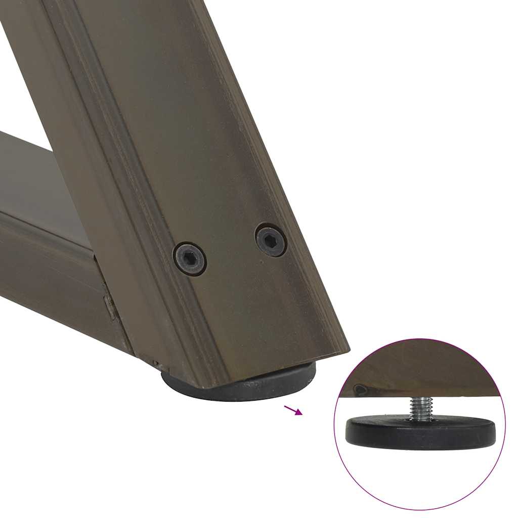 Natural Steel Dining Table Legs, 2 pcs, Adjustable 60x(72-73.3) cm