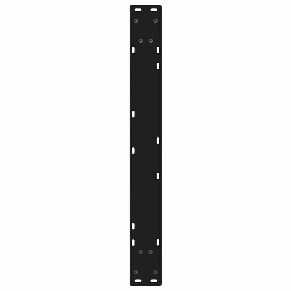 Black Steel Dining Table Legs 2 pcs, Adjustable 80x(72-73.3) cm