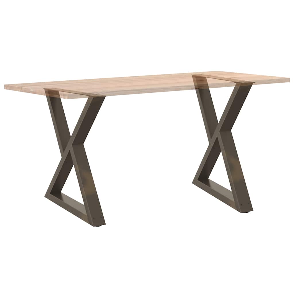 Natural Steel Dining Table Legs 2pcs, Adjustable Height 80cm