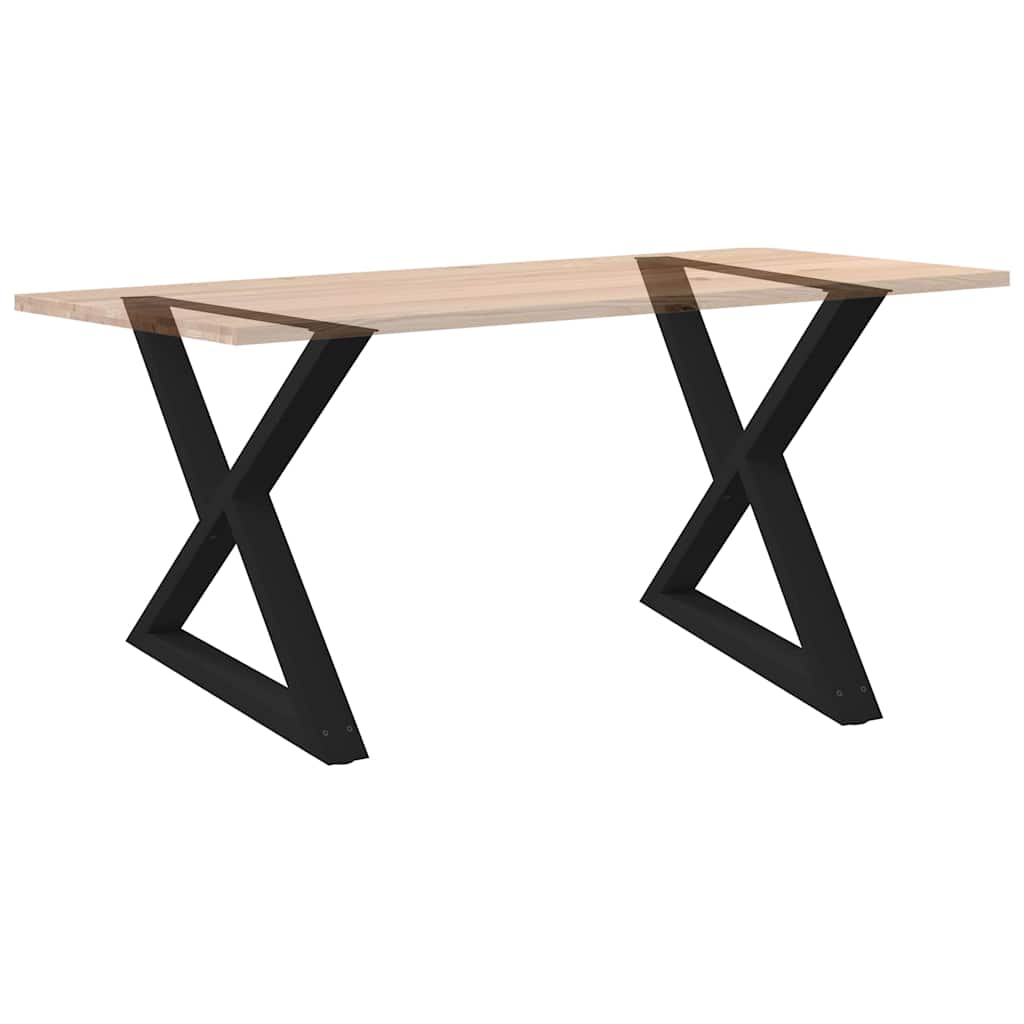 Black Steel Dining Table Legs, Adjustable Height 90cm - Set of 2