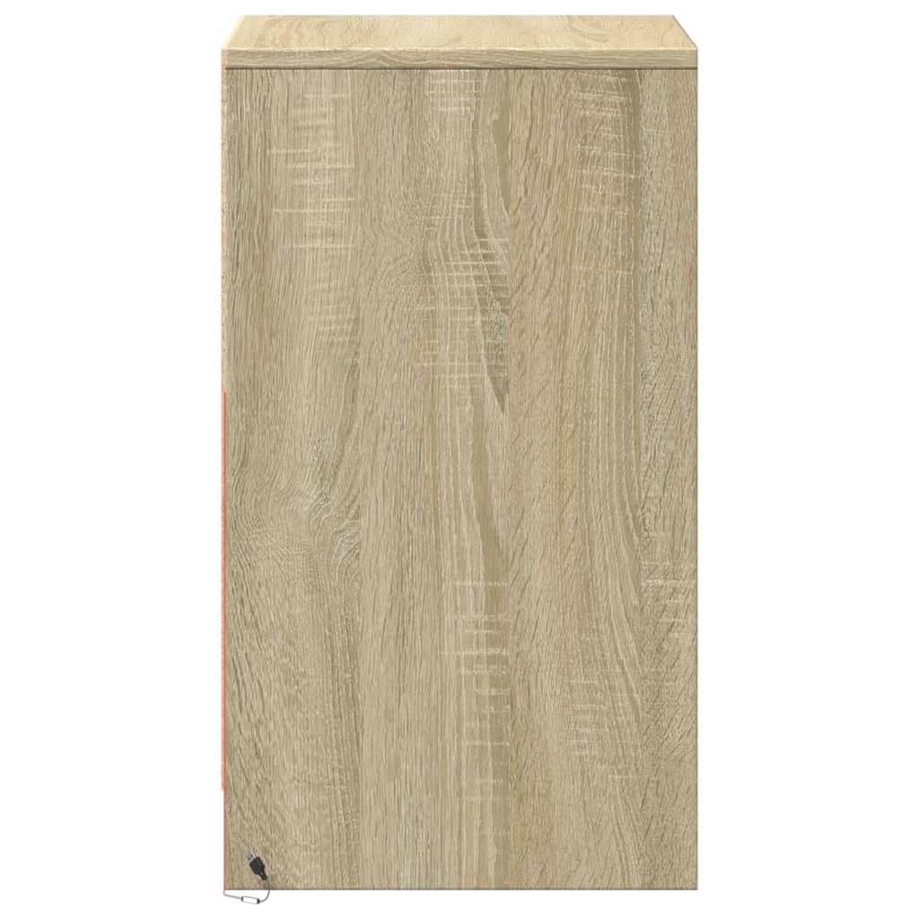 Sonoma Oak LED Bedside Cabinets 2 pcs - Engineered Wood