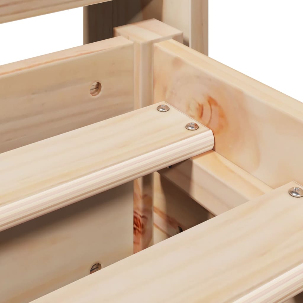Bed Frame without Mattress 150x200 cm King Size Solid Wood Pine